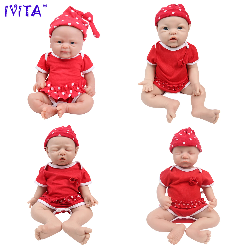 Kids Toys Deals - IVITA 100% ซิลิโคน Reborn ตุ๊กตาเด็กทารกทาสีสมจริงทารกแรกเกิดเหมือนจริง Bebe