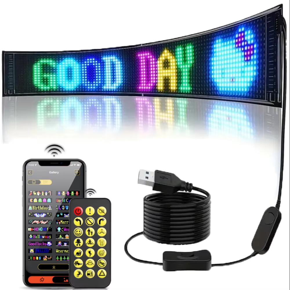 Remote Control Car - แผงไฟ LED เมทริกซ์พิกเซล 16x96 ดวง, ป้ายไฟ