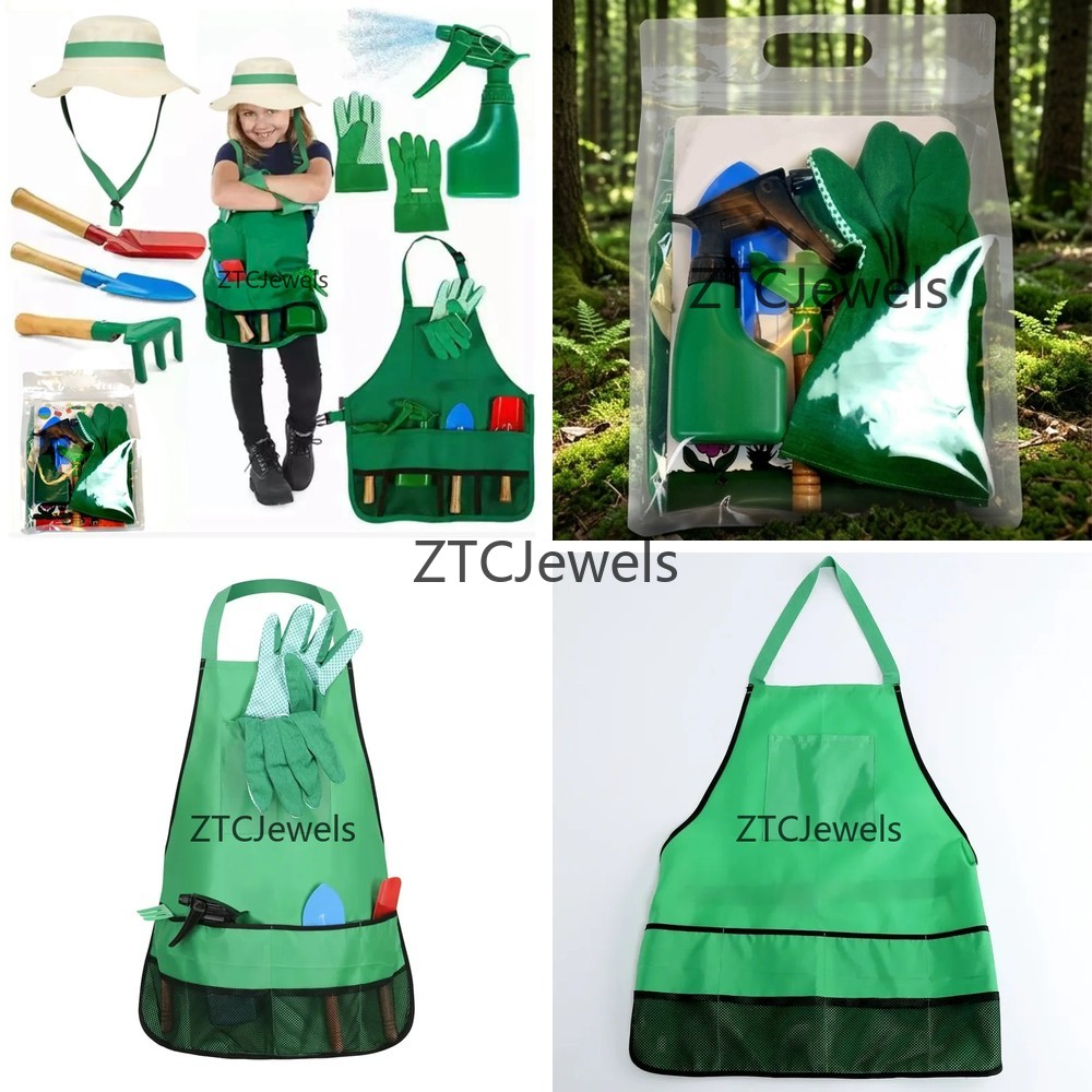 Kids Toys Set - ชุดเครื่องมือทำสวนสำหรับเด็กพร้อมถุงมือ ชุดคอสเพลย์สำหรับเด็กผู้หญิง ปลูกดอกไม้ เล่นวิทยาศาสตร์ ของเล่นปาร์ตี้ แต่งตัว