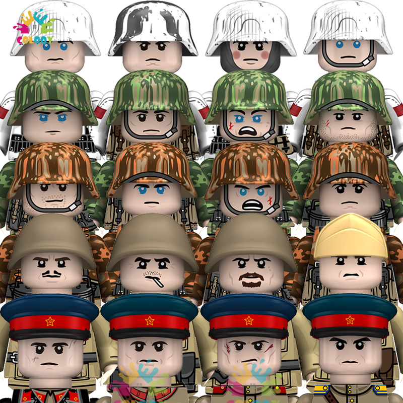Kids Toys Uk - ของเล่นเด็ก WW2 N637--N718 บล็อกตัวต่อ ทหารสหรัฐฯ อังกฤษ