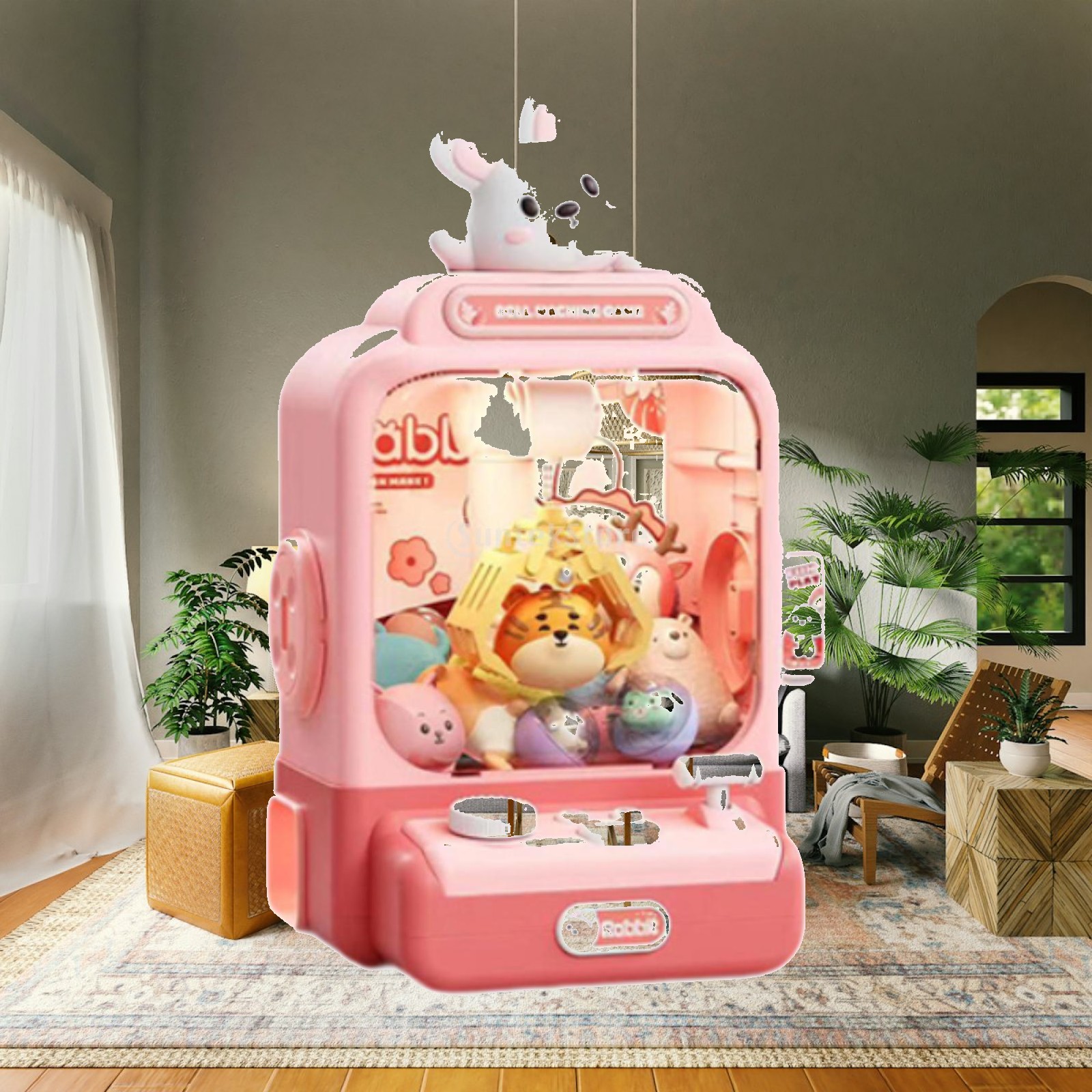 Kids Toys Vending Machine - เครื่องเกมคีบตุ๊กตาอิเล็กทรอนิกส์ มีเสียง พร้อมของเล่นจำลองตู้ขายขนม สำหรับเด็กอายุ 3 4