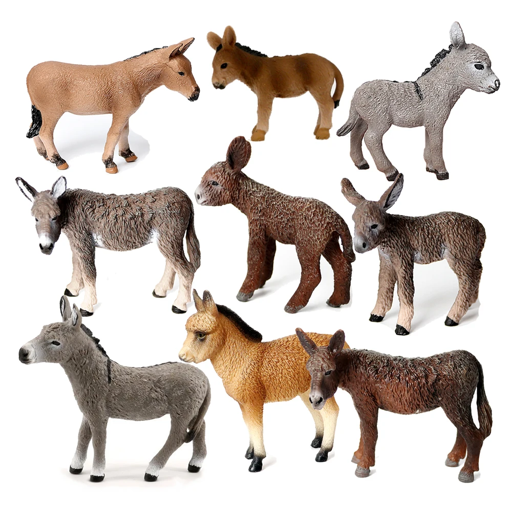 Kids Toys Under 1 Year - Donkey ของเล่นตัวเลขสัตว์ฟาร์มตุ๊กตาสัตว์อะนิเมะ Action Figure เด็กของขวัญของเล่นเด็กเกมตกแต่งคริสต์มาส
