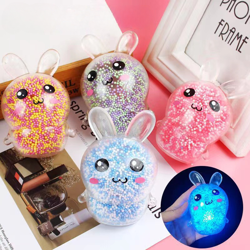 Kids Toys Easter - ลูกบอลคลายเครียดรูปทรงกระต่าย1/4ชิ้นเด็กเล็กเด็กผู้หญิงของเล่นคลายเครียดคลายเครียดรูปทรงกระต่ายหลากสีสำหรับใส่ตะกร้าอีสเตอร์