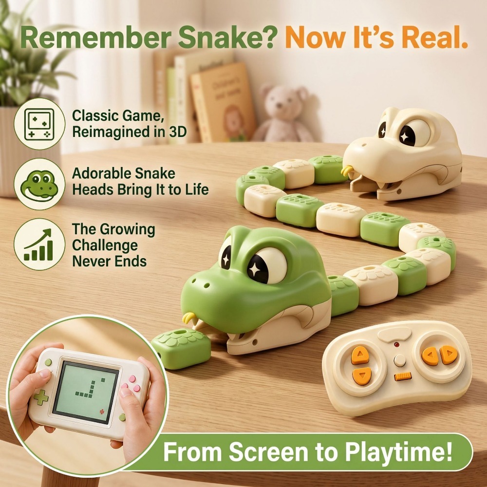 Remote Control Car - ของเล่นงูแม่เหล็กควบคุมระยะไกลแบบแข่งขันสองคน รถบังคับวิทยุแบบแม่เหล็ก