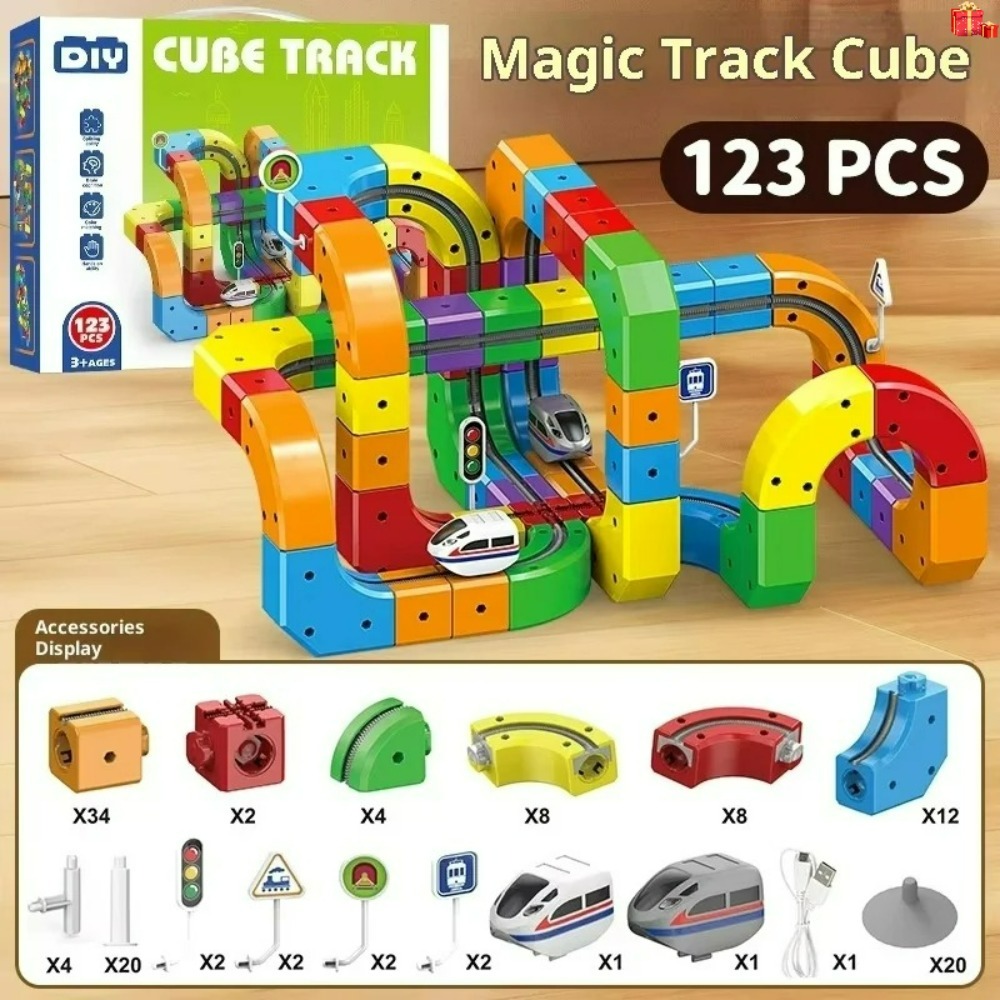 ชุดรางแม่เหล็กไฟฟ้าพร้อมยานพาห - Kids Toys Electric บทวิจารณ์และราคา