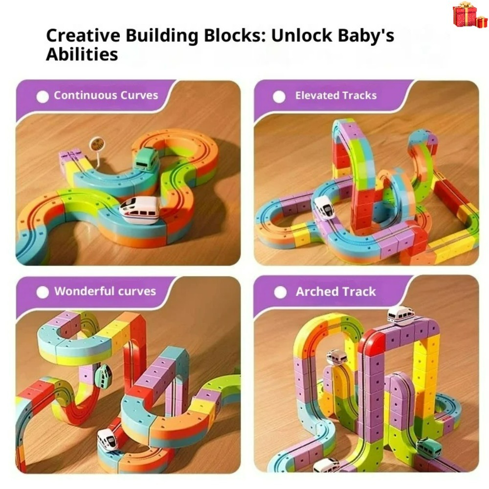 ชุดรางแม่เหล็กไฟฟ้าพร้อมยานพาห - Kids Toys Electric บทวิจารณ์และราคา