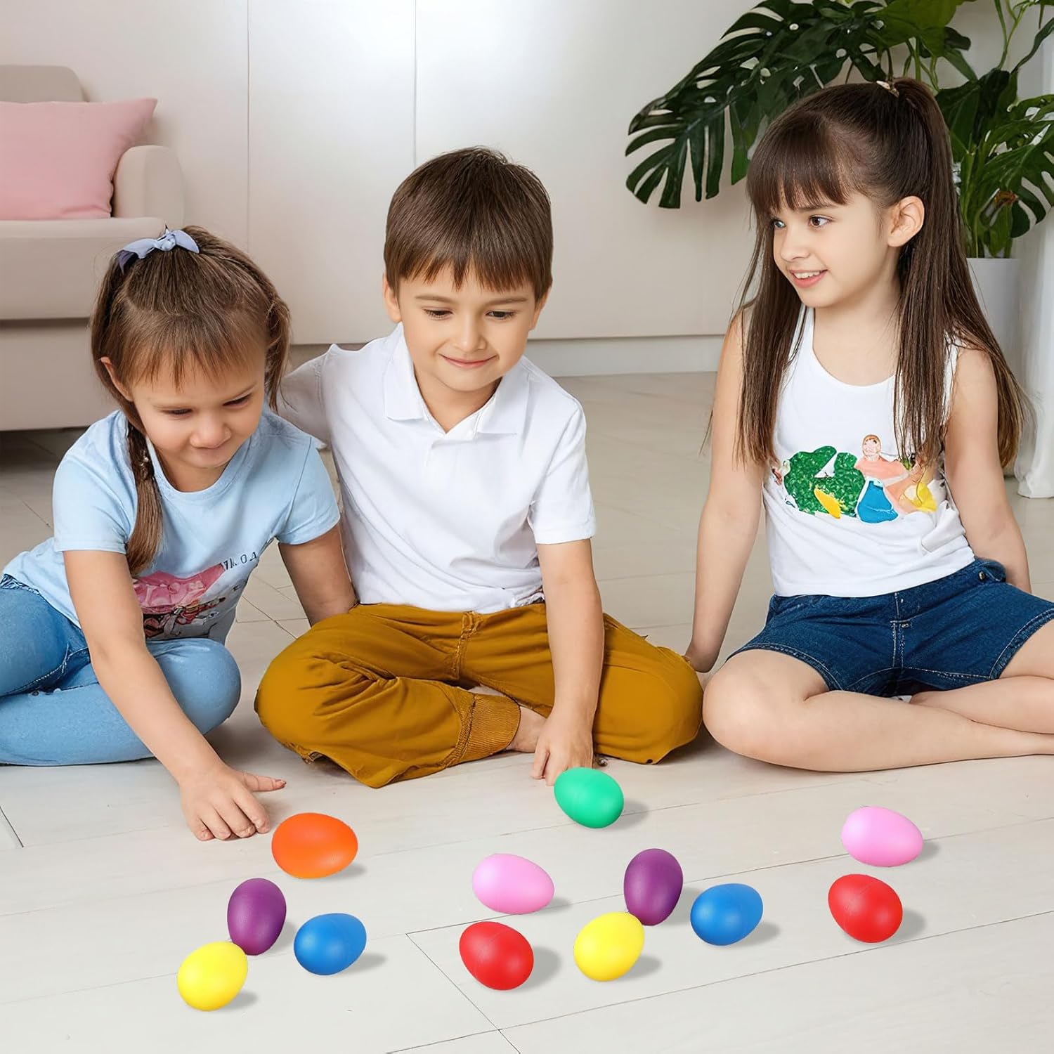 2 ชิ้นพลาสติกไข่ Shakers Percu - Kids Toys Easter บทวิจารณ์และราคา
