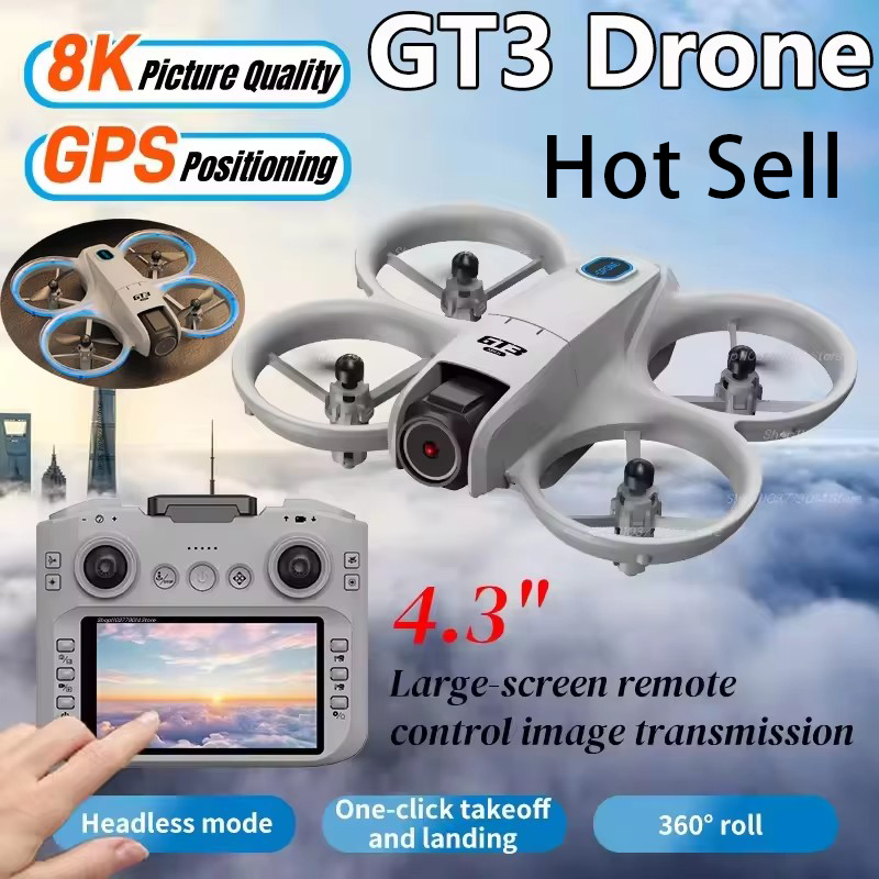 โดรนรุ่นใหม่ GT3 MAX 8K HD 4.3 - Toys For Kids Video บทวิจารณ์และราคา