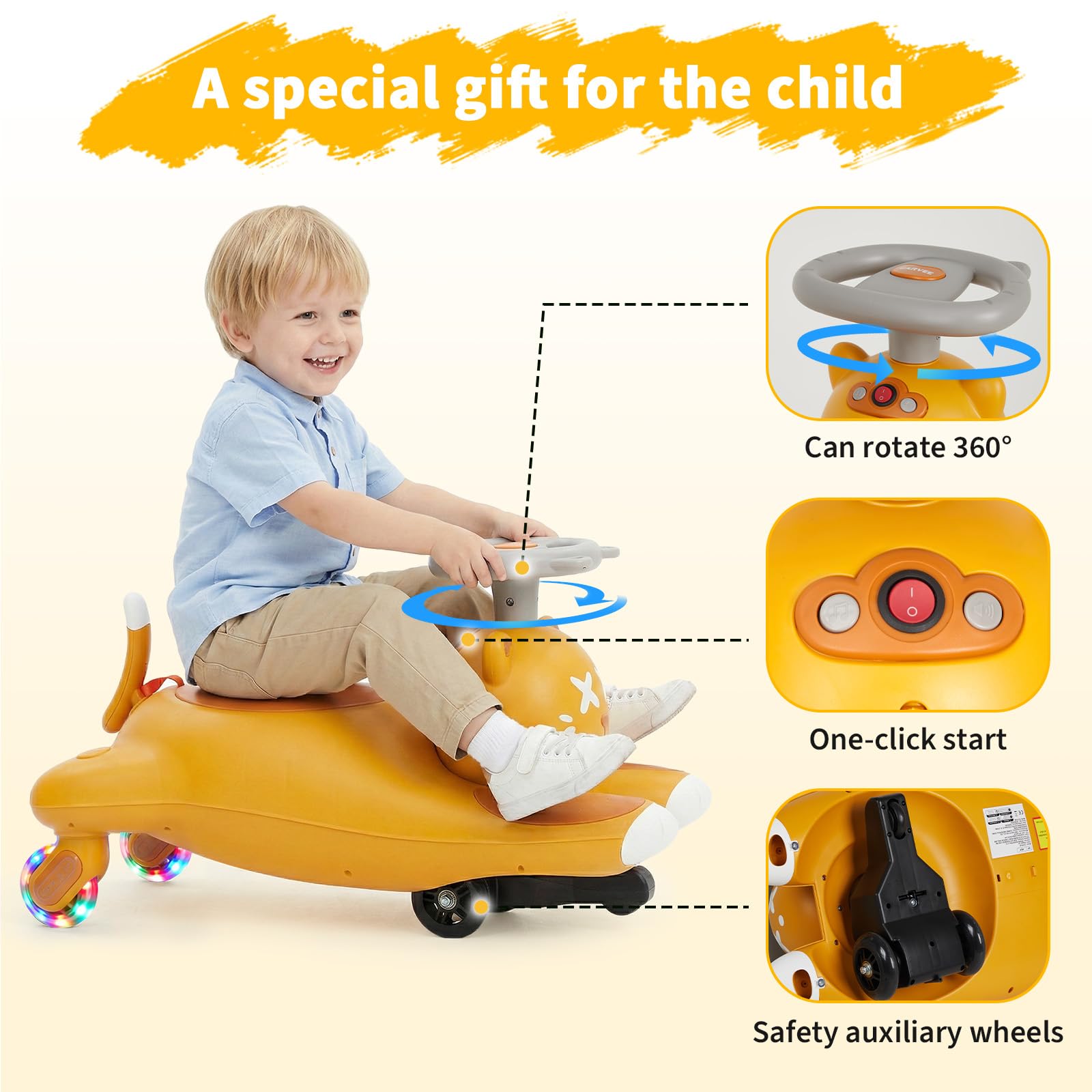 รถยนต์ไฟฟ้าสำหรับเด็กแบบโยกพร้ - Kids Toys Electric บทวิจารณ์และราคา