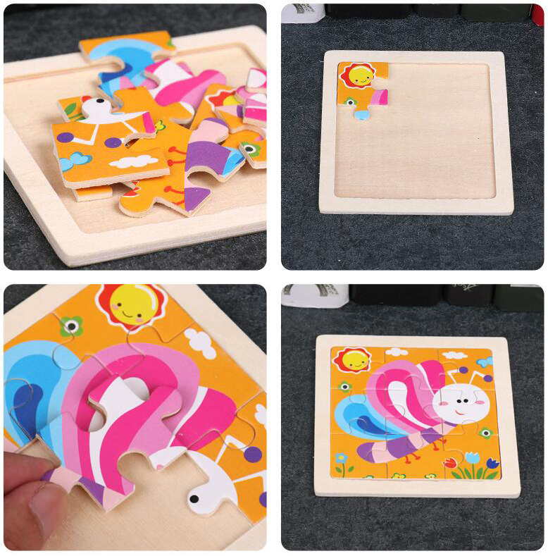 4 ชิ้น/ล็อต 3D ไม้จิ๊กซอว์ปริศ - Kids Toys Deals บทวิจารณ์และราคา