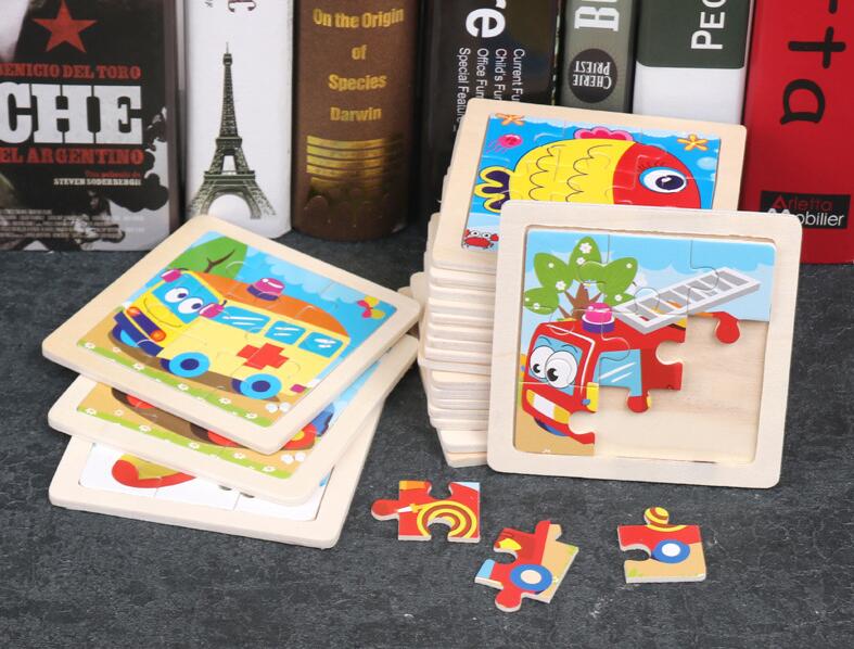 4 ชิ้น/ล็อต 3D ไม้จิ๊กซอว์ปริศ - Kids Toys Deals บทวิจารณ์และราคา